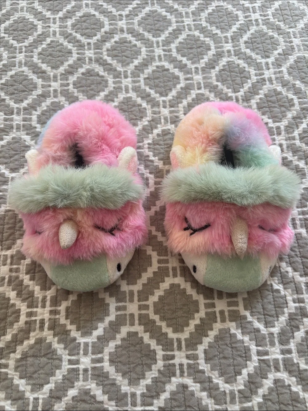 Toddler Plush Unicorn Slippers - Lands End